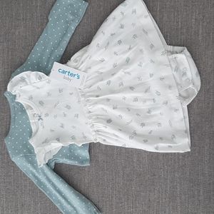 Baby Girl 6 Month Dress and Sweater Set